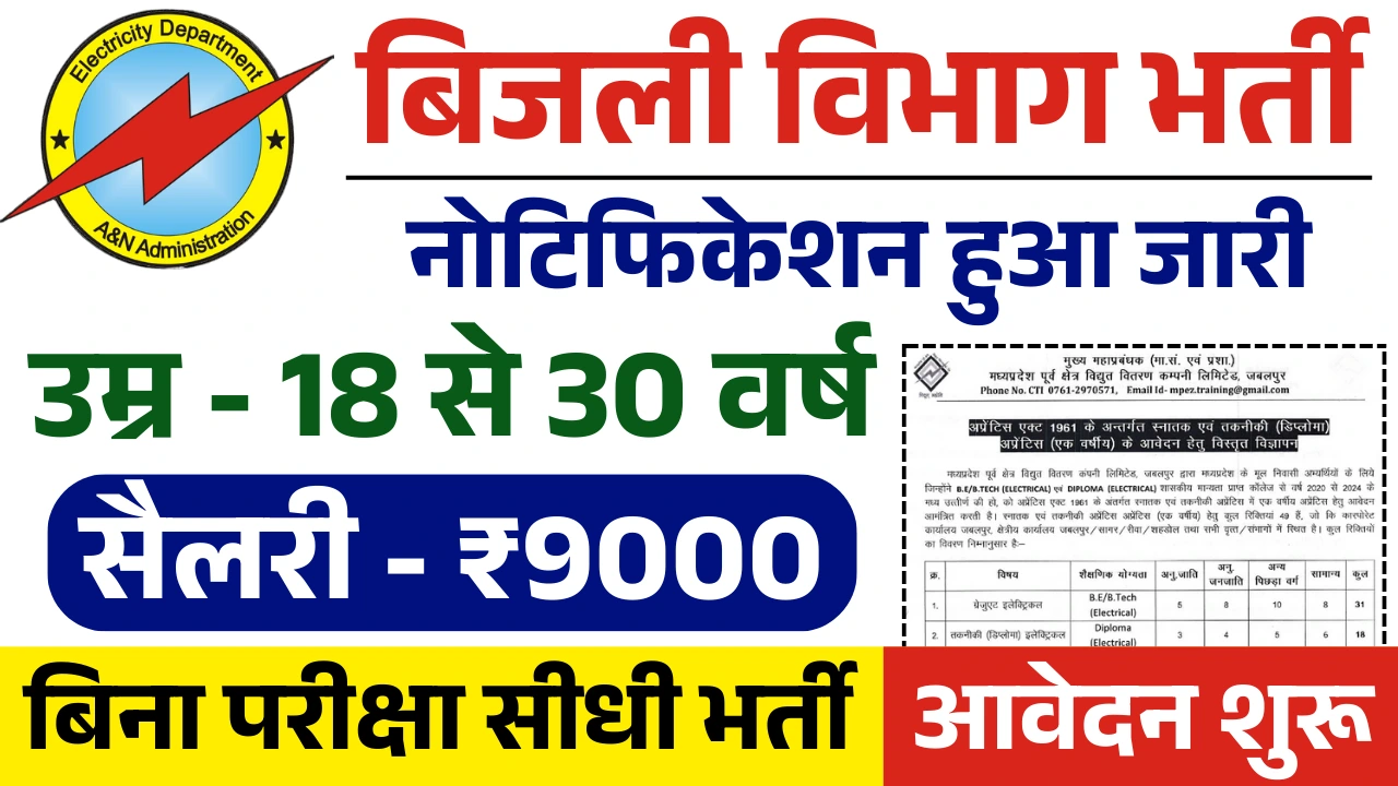 Bijli Vibhag Vacancy