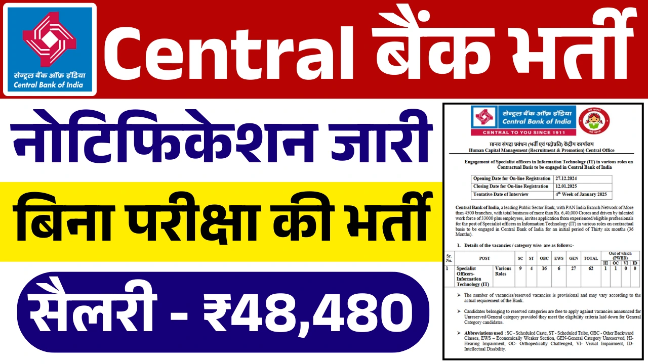 Central Bank Vacancy