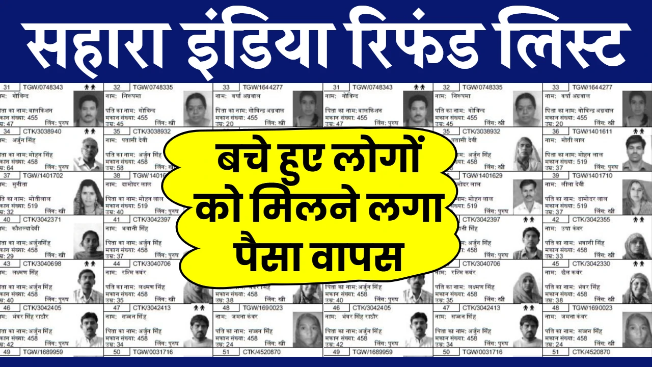 Sahara India Refund List