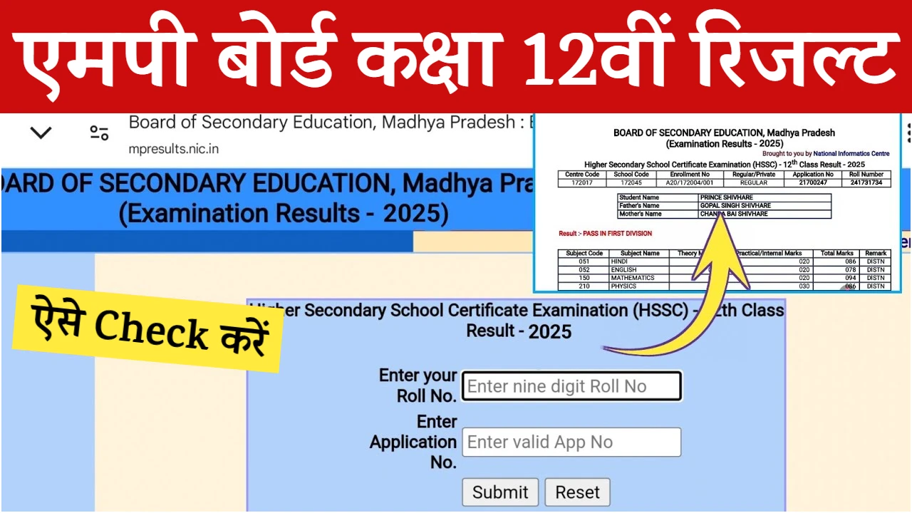 MP Board 12th Sarkari Result