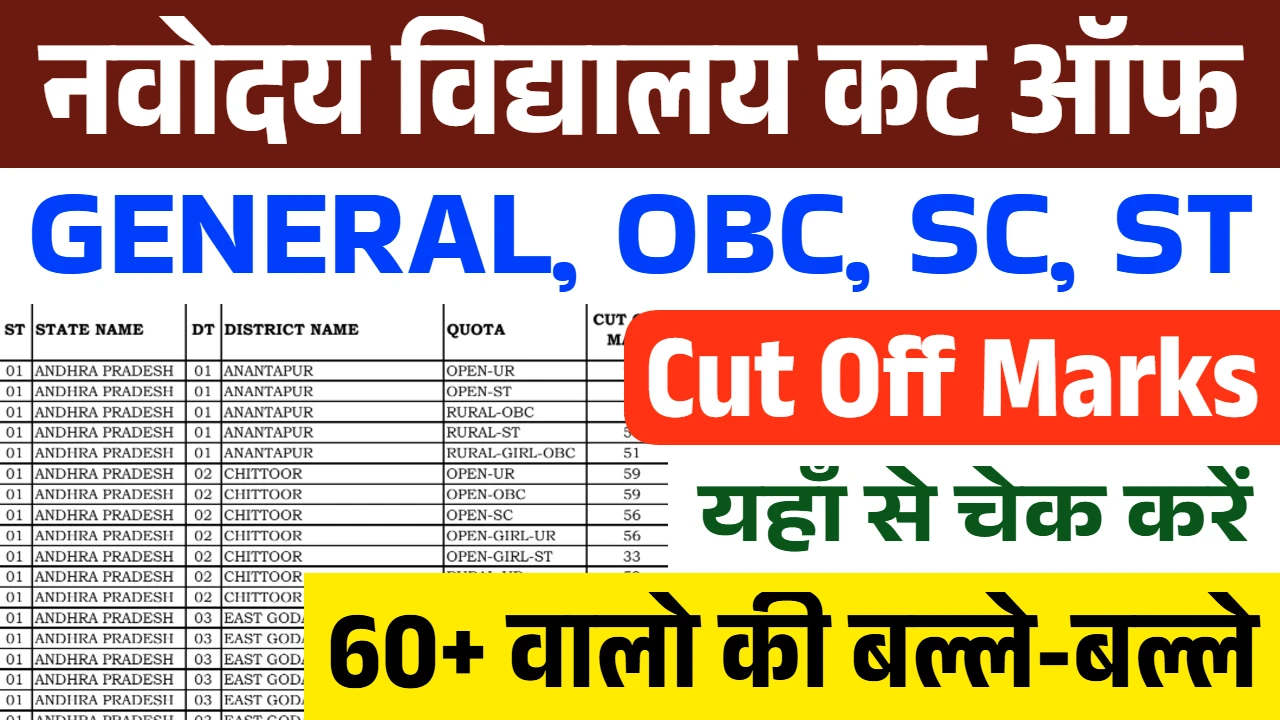Navodaya Vidyalaya Cut Off